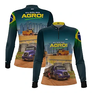 Camisa UV50 Agro Feminina Brk Eu Sou do Agro Silo de Grão 2