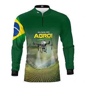 Camisa UV50 Agro Brk Eu Sou do Agro Drone