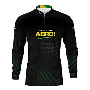 Camisa UV50 Agro Brk Eu Sou do Agro Preta