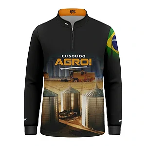 Camisa UV50 Agro Infantil Brk Eu Sou do Agro Silo de Grão
