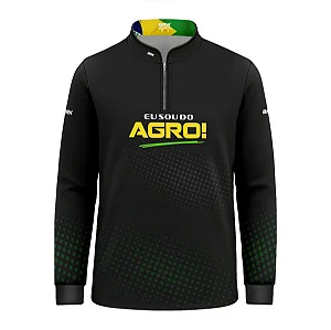 Camisa UV50 Agro Infantil Brk Eu Sou do Agro Verde Pecuária Brasil