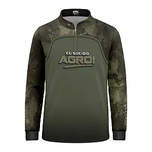 Camisa UV50 Agro Infantil Brk Eu Sou do Agro Verde Pecuária Brasil