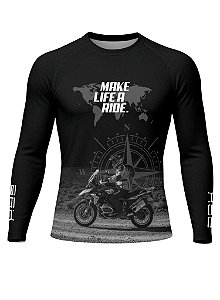 Camisa UV50 Segunda Pele Brk GS Adventure Preta