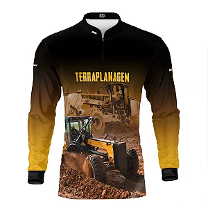 Camisa Agro Brk Terraplanagem Motoniveladora com Proteção UV50