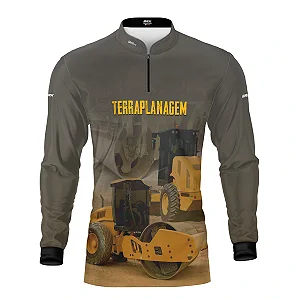 Camisa Agro Brk Terraplanagem Rolo Compactador com Proteção UV50