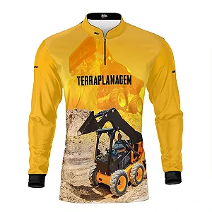 Camisa Agro Brk Mini Carregadeira JCB com Proteção UV50