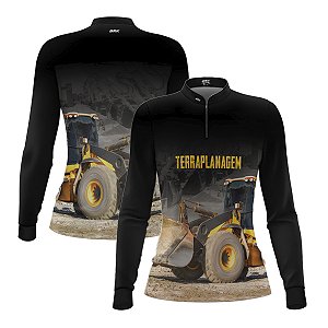 Camisa Agro Feminina Brk Pá Carregadeira 2 com Proteção UV50
