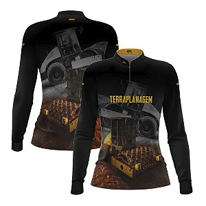 Camisa Agro Feminina Brk Rolo Compressor Carneiro com Proteção UV50
