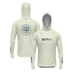 Camisa de Pesca Brk com Luva e Capuz Hybrid Marine Cruiser com Proteção Solar UV50+