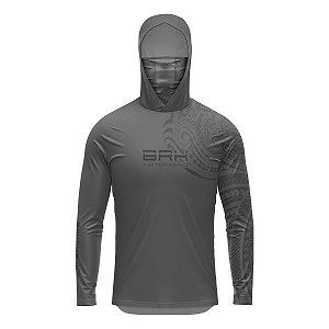 Camisa FusionX Maori Tribal Cinza BRK com Proteção Solar UV50+