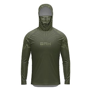 Camisa FusionX Maori Hunter Verde BRK com Proteção Solar UV50+