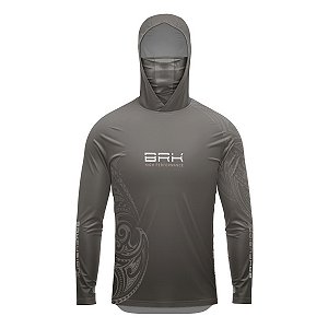Camisa FusionX Maori Tribal Cinza BRK com Proteção Solar UV50+