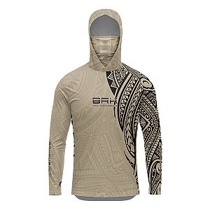 Camisa FusionX Maori Tribal Areia BRK com Proteção Solar UV50+