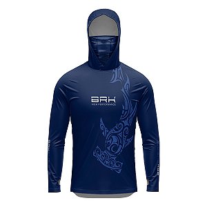 Camisa FusionX Maori Tubarão-Martelo Tribal BRK com Proteção Solar UV50+
