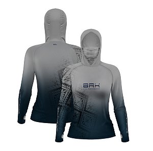 Camisa FusionX Feminina Maori Moisaco Branco BRK com Proteção Solar UV50+