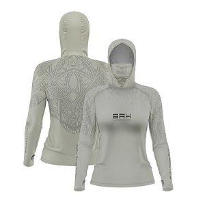 Camisa FusionX Feminina Maori Bege BRK com Proteção Solar UV50+