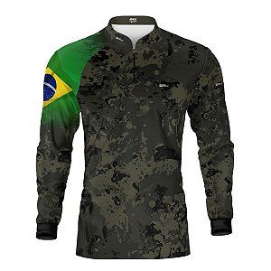 Camisa Agro Brk Eu Sou do Agro Camu Brasil com Proteção UV50
