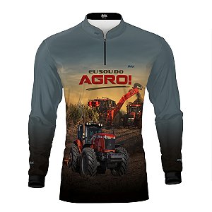 Camisa Agro Brk Eu Sou do Agro Trator Agrícola com Proteção UV50