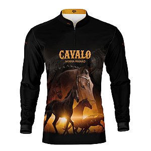 Camisa Agro Brk Eu Sou do Agro Cavalos Minha Paixão 2 com Proteção UV50