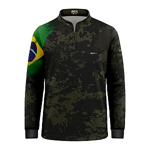 Camisa Agro Infantil Brk Eu Sou do Agro Camu Brasil com Proteção UV50