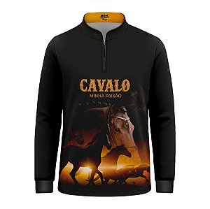 Camisa Agro Infantil Brk Eu Sou do Agro Cavalos Minha Paixão 2 com Proteção UV50