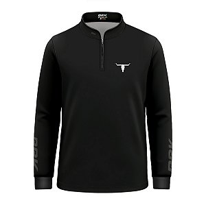 Camisa Agro Infantil Brk Long Horn Black com Proteção UV50