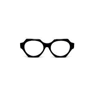 Armação para óculos de Grau Gustavo Eyewear G72 8. Cor: Preto. Haste animal print.