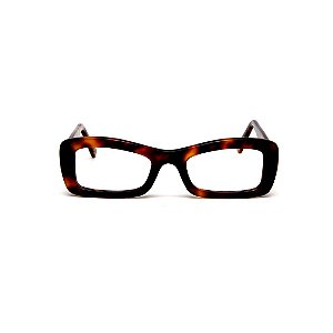 Armação para óculos de Grau Gustavo Eyewear G34 1. Cor: Animal print. Haste animal print.