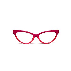 Armação para óculos de Grau Gustavo Eyewear G129 1. Cor: Rosa pink e rosa bebê. Haste animal print.