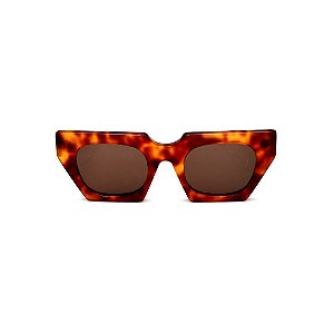 Óculos de Sol Gustavo Eyewear G137 4 em Animal Print e lentes marrom.