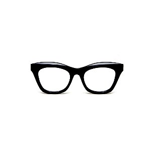 Armação para óculos de Grau Gustavo Eyewear G69 5. Cor: Preto. Haste preta.