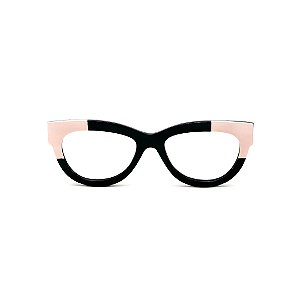 Armação para óculos de Grau Gustavo Eyewear G73 7. Cor: Verde e nude opaco. Haste preta.