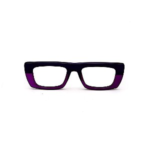 Armação para óculos de Grau Gustavo Eyewear G80 14. Cor: Vinho opaco e translúcido. Haste animal print.
