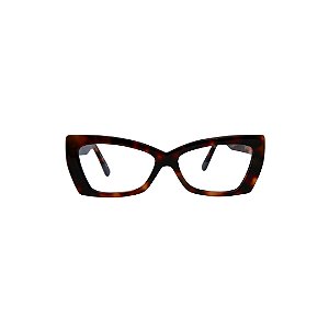 Armação para óculos de Grau Gustavo Eyewear G81 20. Cor: Animal print. Haste animal print.