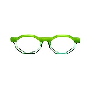 Óculos de Grau Gustavo Eyewear G136 2 na cor jade e verde, hastes verdes.