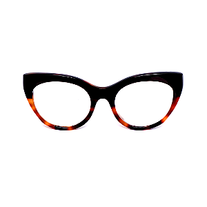 Óculos de Grau Gustavo Eyewear G65 1 em Animal Print e hastes pretas. Clássico
