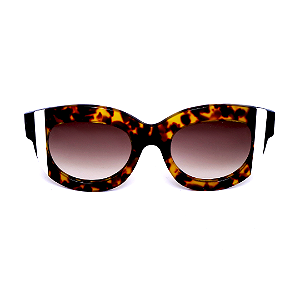 Óculos de sol Gustavo Eyewear G12 4 em animal print com listras.