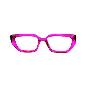 Óculos de Grau Gustavo Eyewear G51 2 na cor violeta, com as hastes em Animal Print.