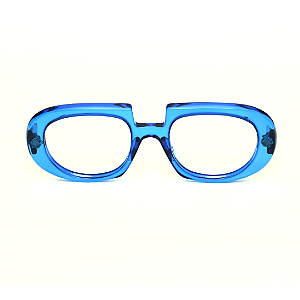 Óculos de Grau G116 3 na cor azul e hastes Animal Print.