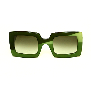 Óculos de Sol G01 4 em tons de verde, hastes e lentes verdes. Origem