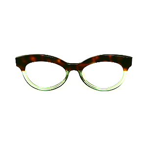 Óculos de Grau G38 8 em Animal Print e verde , hastes animal print. Clássico