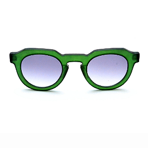 Óculos de Sol Gustavo Eyewear G66 1 verde e lentes cinza. Modelo unisex.