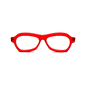 Óculos de Grau Gustavo Eyewear G105 2 em vemelho e hastes Animal Print.