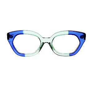 Óculos de Grau Gustavo Eyewear G70 3 em tons de azul.