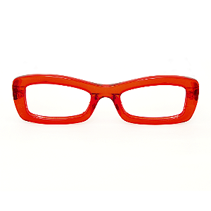 Óculos de Grau Gustavo Eyewear G34 5 Vermelho com hastes em Animal Print.