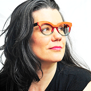 Óculos de Grau Gustavo Eyewear G38 7 Vermelho e acqua. Hastes Animal Print.