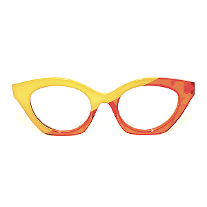 Óculos de Grau G71 8 Laranja e vermelho, hastes Animal Print. Black November.