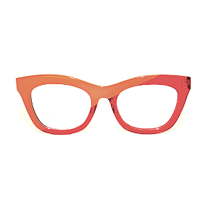 Óculos de Grau Gustavo Eyewear G69 4 Vermelho com hastes Animal Print. Black November.
