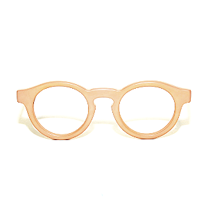 Óculos de Grau Gustavo Eyewear G29 10 Nude com hastes pretas. Black November.