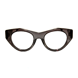 Óculos Gustavo Eyewear G119 1 Cinza com as hastes pretas. Black November.